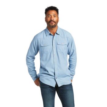 Ariat Ace Retro Fit Shirt Blau Grau | u9zOGhKX