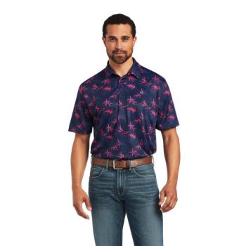 Ariat All Over Print Polo Navy | VDGzIXvk