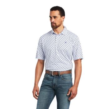 Ariat All Over Print Polo Weiß | NFa10bVK