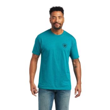 Ariat Ariat Diamond Wood T-Shirt Türkis Grün | 613uYLSp