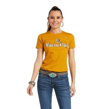 Ariat Ariat Farm Girl Tee Buckhorn Heather | IyOdCHeX