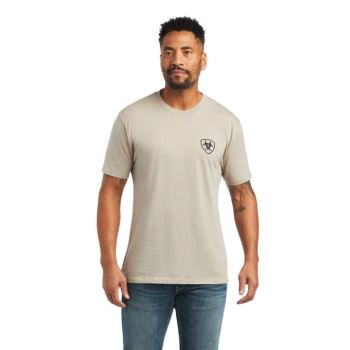 Ariat Ariat Monument Sunset T-Shirt Khaki | 4NNNvXDE