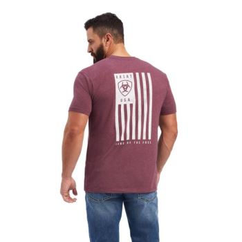 Ariat Ariat Vertical Freedom T-Shirt Bordeaux | clzgcUCz