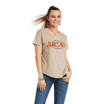 Ariat Ariat Wordmark Tee Oatmeal Heather | ZJAWtlGk