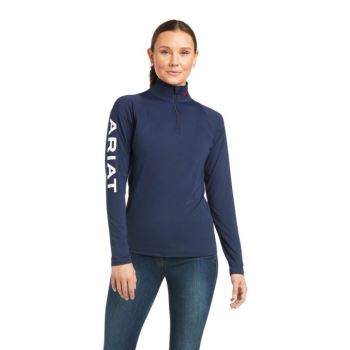 Ariat Auburn 1/4 Zip Baselayer Navy | Uzzx6DMX