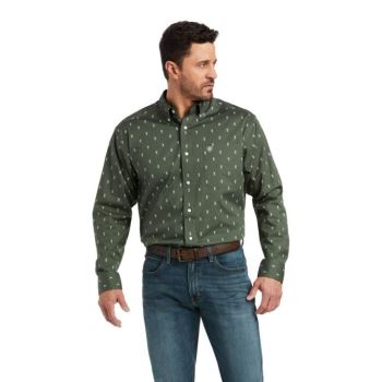 Ariat Bertel Stretch Klassische Fit Shirt Hemlock | KAgHXEma