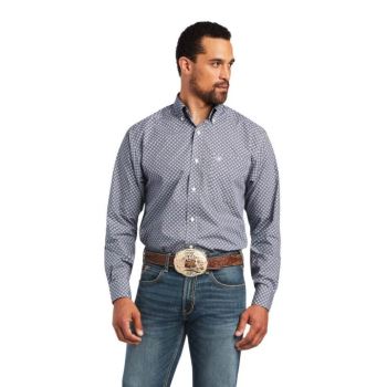 Ariat Bo Klassische Fit Shirt Dunkelgrau Blau | yTvzsoiC