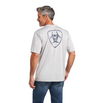 Ariat Charger Shield Tee Grau | l3JYQX4l