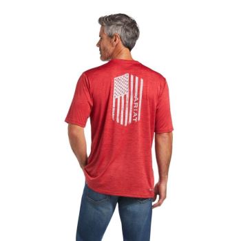 Ariat Charger Vertical Flag Tee Scooter | 3AG0HcyB