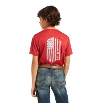 Ariat Charger Vertical Flag Tee Scooter | xJVO5qEg