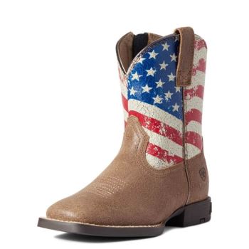 Ariat Child Stars and Stripes Western Boot Braun | k4Zn2Ct2