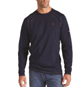 Ariat FR Arbeits Crew T-Shirt Navy | sCDIwzv9