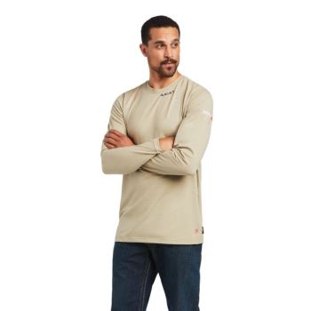 Ariat FR Baselayer T-Shirt Khaki | Gs0W0RI3