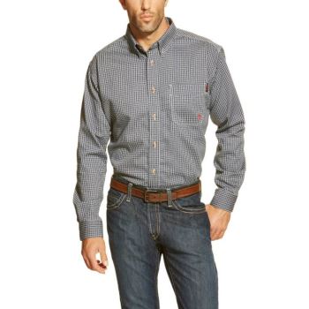 Ariat FR Basic Arbeits Shirt Blau Mehrfarbig | Kx0AhfO2