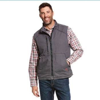 Ariat FR DuraLight Stretch Canvas Vest Grau | L4ktbIBG