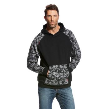 Ariat FR DuraStretch Patriot Hoodie Schwarz | xF3K0uV1