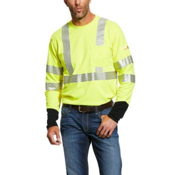 Ariat FR Hi-Vis T-Shirt Gelb | zgBHUGua