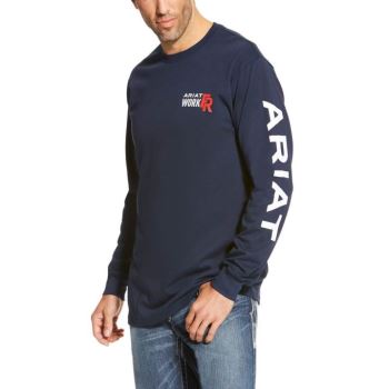 Ariat FR Logo T-Shirt Navy | c3SMYbAi