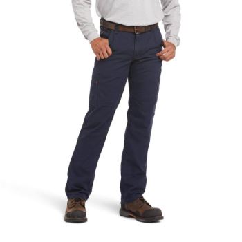 Ariat FR M5 Straight Stretch DuraLight Canvas Stackable Straight Leg Pant Navy | wkzuioNO