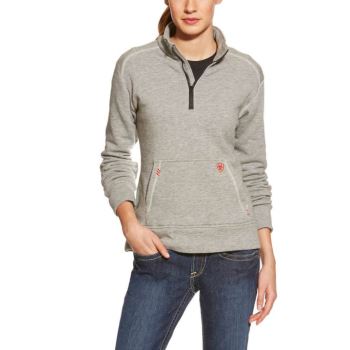 Ariat FR Polartec Fleece 1/4 Zip Top Grau | WtzF7Eii