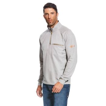 Ariat FR Rev 1/4 Zip Top Silber | 1HXejT70