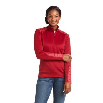 Ariat Ismay 1/2 Zip Sweatshirt Rhubarb | 7Myx0kBX