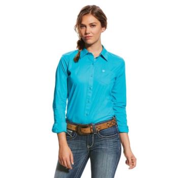 Ariat Kirby Stretch Shirt Blau | iCAzaMXV