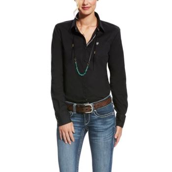 Ariat Kirby Stretch Shirt Schwarz | qvIzStKq