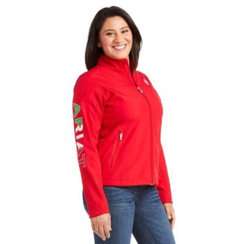 Ariat Klassische Team Softshell MEXICO Jacket Rot | t4LQ5Ck1