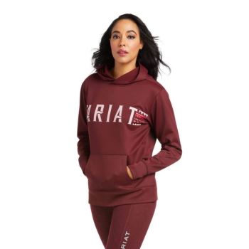 Ariat Logo Tek Hoodie Windsor Wine | e0AYGD9b