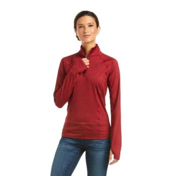 Ariat Lowell 2.0 1/4 Zip Baselayer Rhubarb_doodle | 6Ooq7HNt