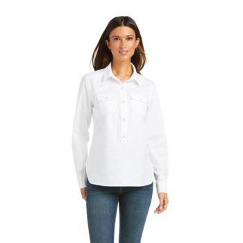 Ariat Loyola Popover Shirt Weiß | C07bnggd