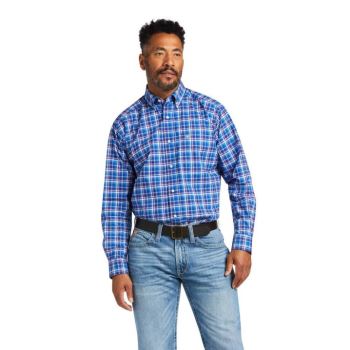 Ariat Pro Series Andrew Stretch Klassische Fit Shirt Blau | 4D3aVIuL