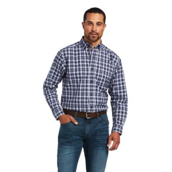 Ariat Pro Series Justus Klassische Fit Shirt Navy | EKEkhd6l