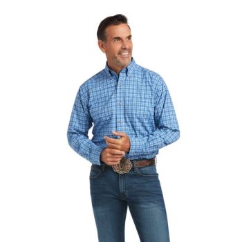 Ariat Pro Series Quinn Stretch Klassische Fit Shirt Bright Cobalt | 6cHDglPc