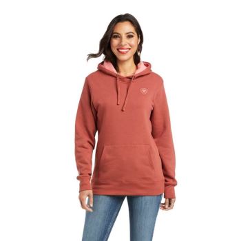 Ariat REAL Arm Logo Hoodie Marsala | Pq1nnNTK