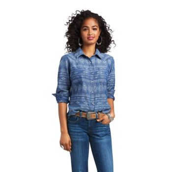 Ariat REAL Billie Jean Shirt Durado Chambray | sWPvP8O2