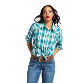 Ariat REAL Billie Jean Shirt Glacier Falls Plaid Dobby | 8Sqy3JXj