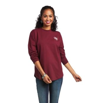 Ariat REAL OVERSIZE Tee Zinfandel | NMTgQNB8