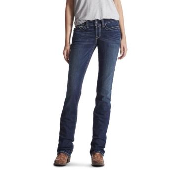 Ariat R.E.A.L. Mid Rise Stretch Icon Stackable Straight Leg Jean Ocean | 2YOwRRmP