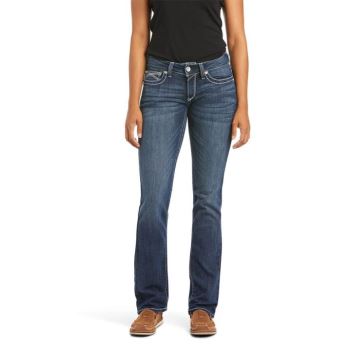 Ariat R.E.A.L. Mid Rise Stretch Ivy Stackable Straight Leg Jean Dresden | nYeImux9