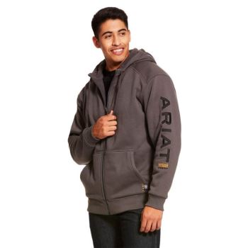 Ariat Rebar All-Weather Full Zip Hoodie Grau | 3e7RNXUz