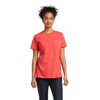 Ariat Rebar Baumwoll Strong T-Shirt Cranberry | A0nZgCPy