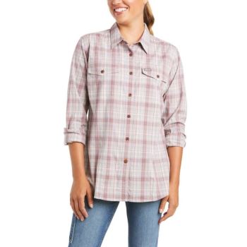 Ariat Rebar Made Tough DuraStretch Arbeits Shirt Lila | MvBSyeb6