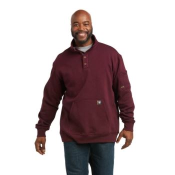 Ariat Rebar Overtime Fleece Pullover Malbec | JBdX52RI