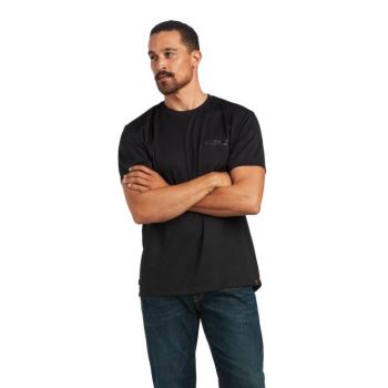 Ariat Rebar Polartec Elite All Season T-Shirt Schwarz | QcrIkeOs