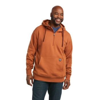 Ariat Rebar Workman 1/4 Zip Hoodie Kupfer | kWz0M0ux