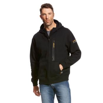 Ariat Rebar Workman Full Zip Hoodie Schwarz | 0DgNsWMq