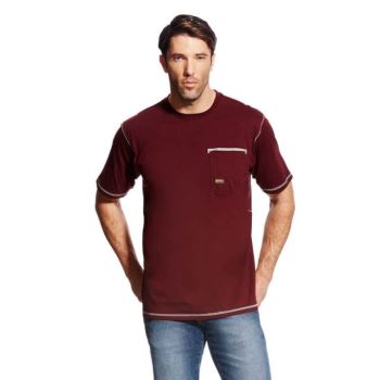 Ariat Rebar Workman T-Shirt Malbec | S3m42Xtp