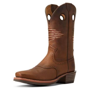 Ariat Roughstock Patriot Western Boot Braun | k9IwhhyI